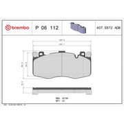 Brembo 4 x Front Brake Pad Set P06112