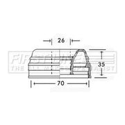First Line Drive Shaft Bellow Kit Front Left FCB2414