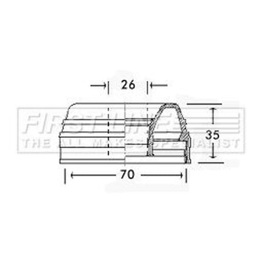 First Line Drive Shaft Bellow Kit Front Left FCB2414