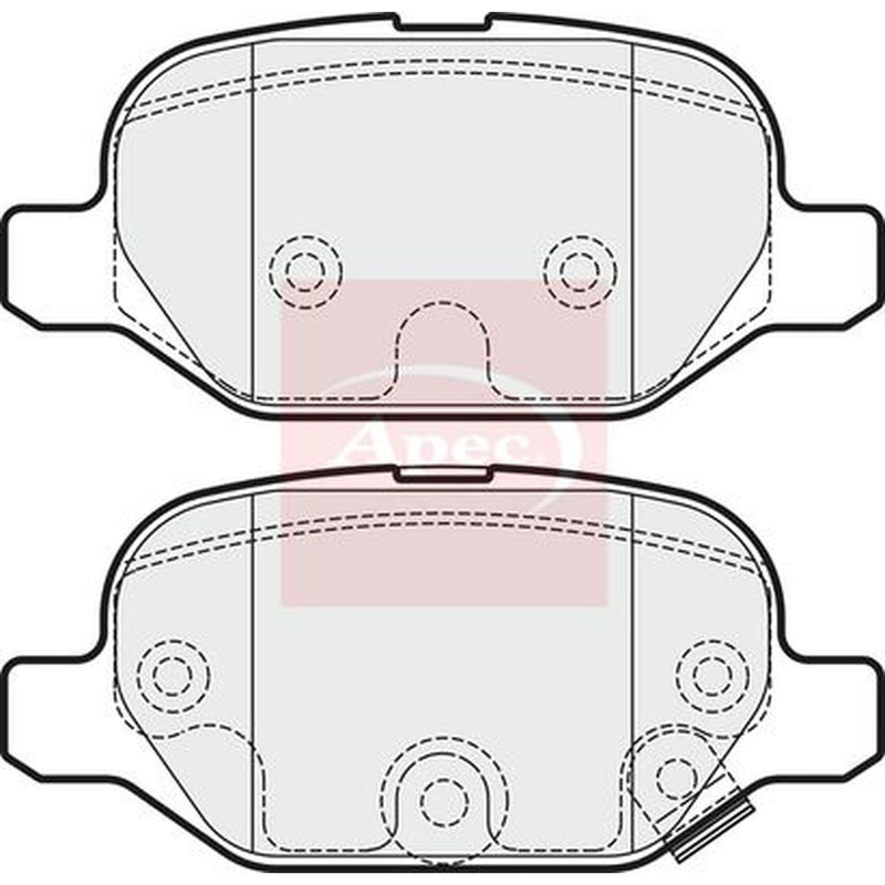 Apec Rear Brake Pad Set PAD1906