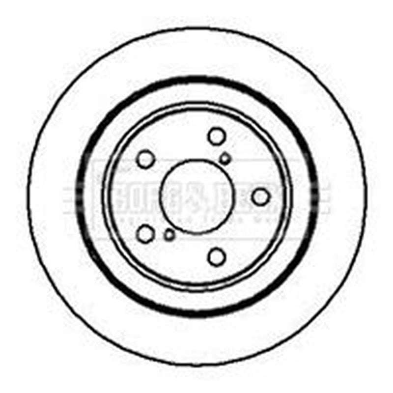 Borg & Beck 2 x Solid Rear Brake Discs BBD5047