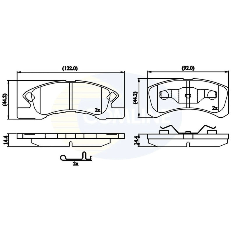 Comline 4 x Front Brake Pad Set CBP32249