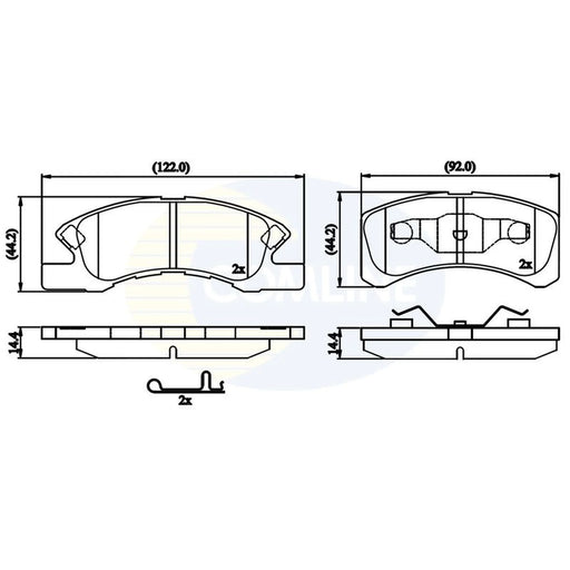 Comline 4 x Front Brake Pad Set CBP32249