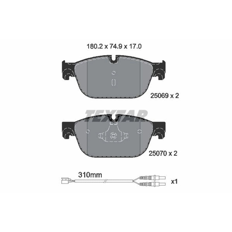Textar Front Brake Pad Set 2506901