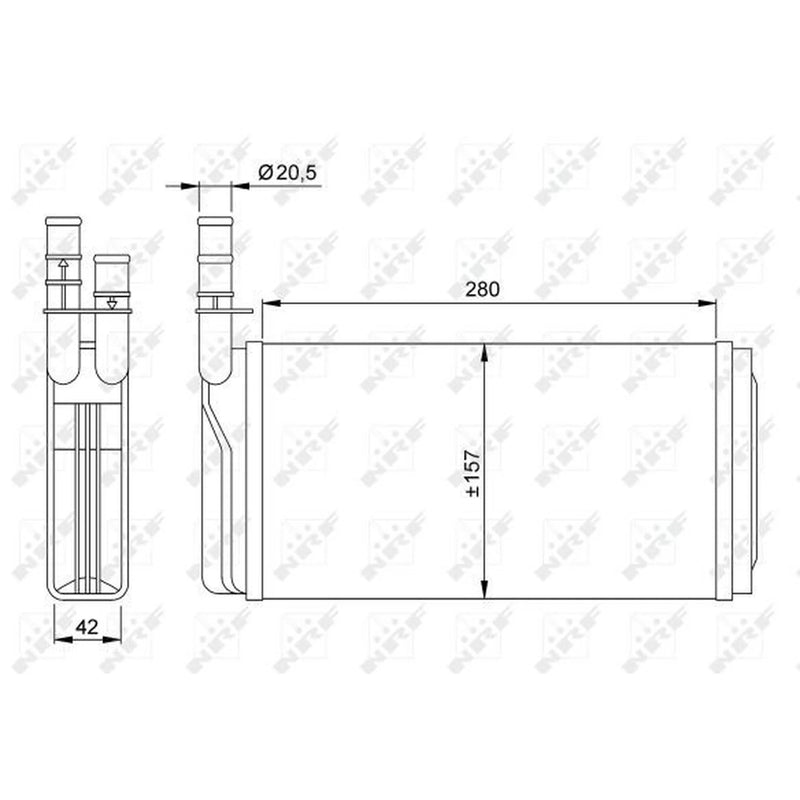 NRF Heater Matrix Core Heat Exchanger 58931