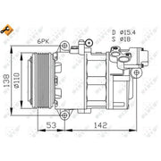NRF Air Conditioning Compressor 32184