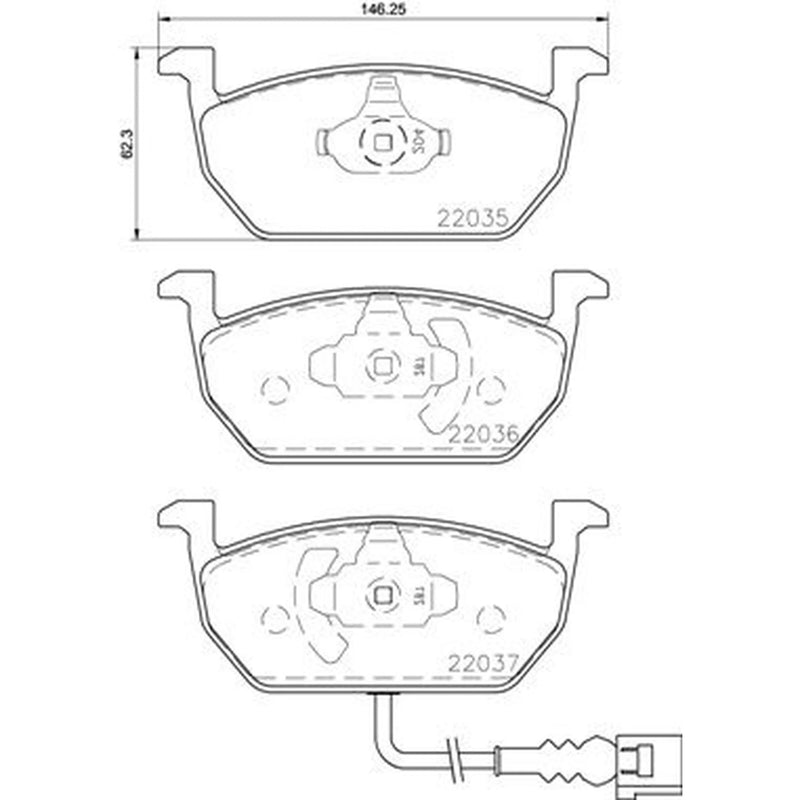 Brembo 4 x Front Brake Pad Set P85137