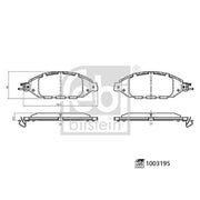 Febi Front Brake Pad Set 1003195