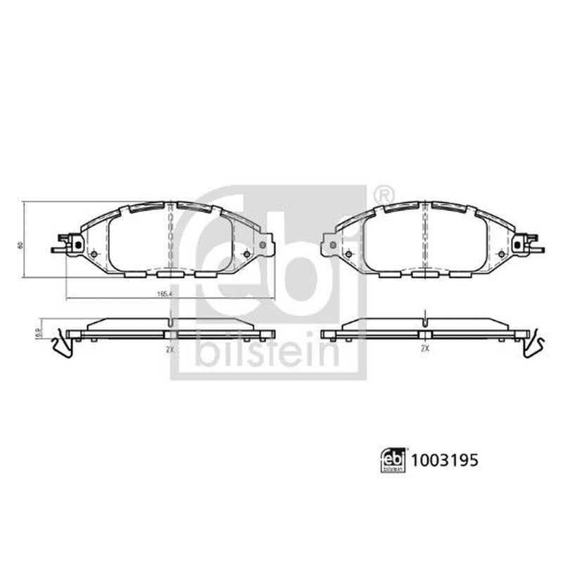 Febi Front Brake Pad Set 1003195
