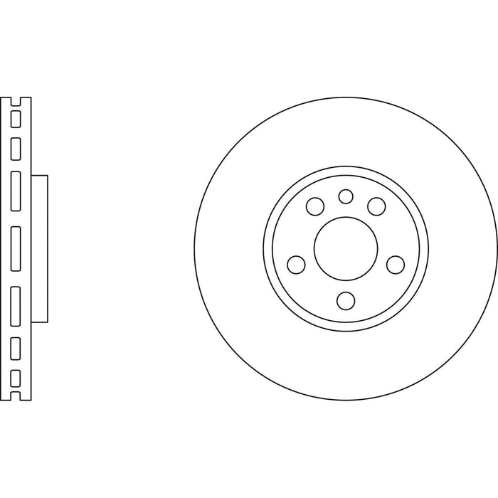 Apec Brake Disc Front Fits Citroen C8 Dispatch Fiat Scudo Ulysse Peugeot 807 E7 Apec  - Town Parts