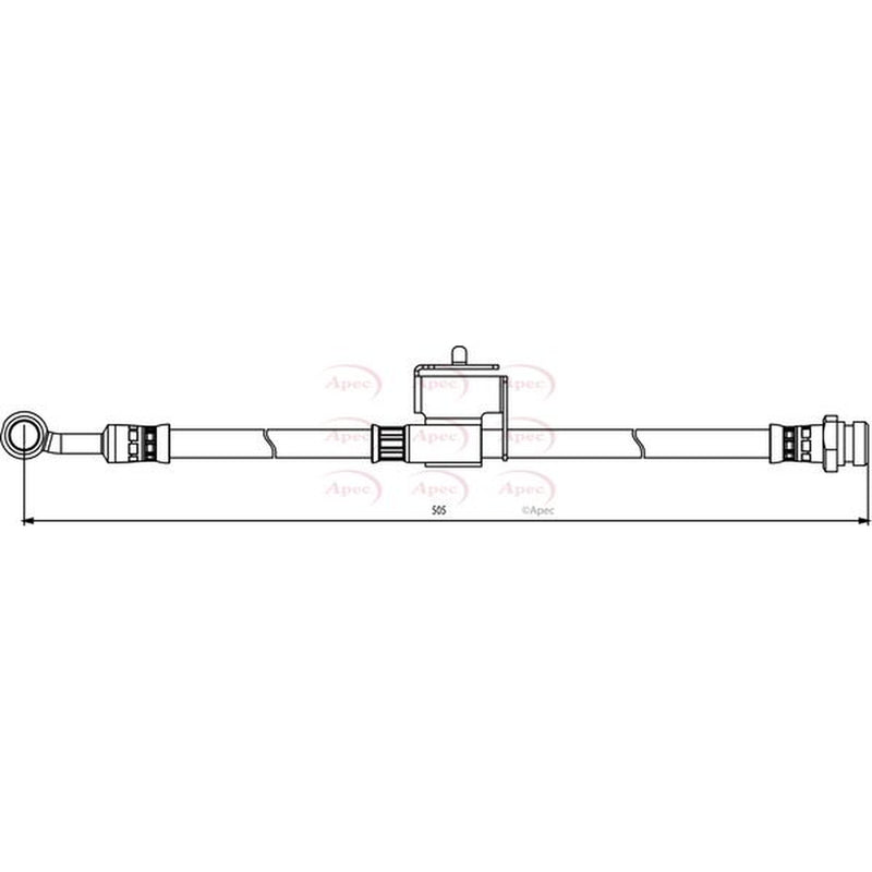 Apec Brake Hydraulic Hose Line Rear Left HOS3856