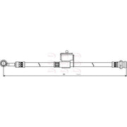 Apec Brake Hydraulic Hose Line Rear Left HOS3856