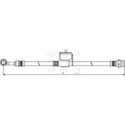Apec Brake Hydraulic Hose Line Rear Left HOS3856