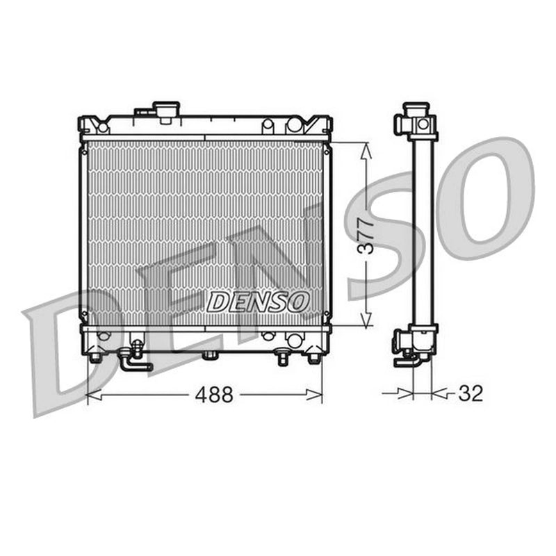 Denso Engine Radiator DRM47010