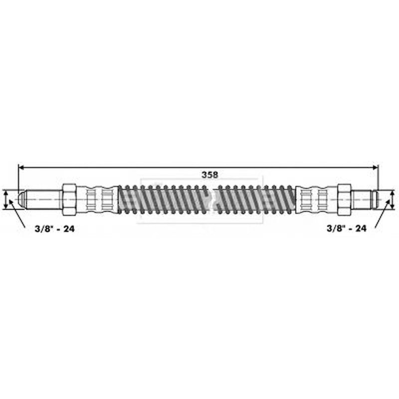 Borg & Beck Brake Hydraulic Hose Line Front Left BBH6526