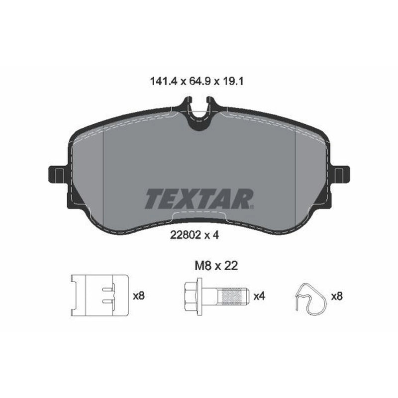 Textar Rear Brake Pad Set 2280201