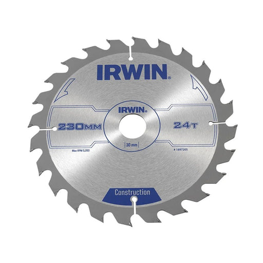 IRWIN® Construction Circular Saw Blade 230 x 30mm x 24T ATB - 1897205