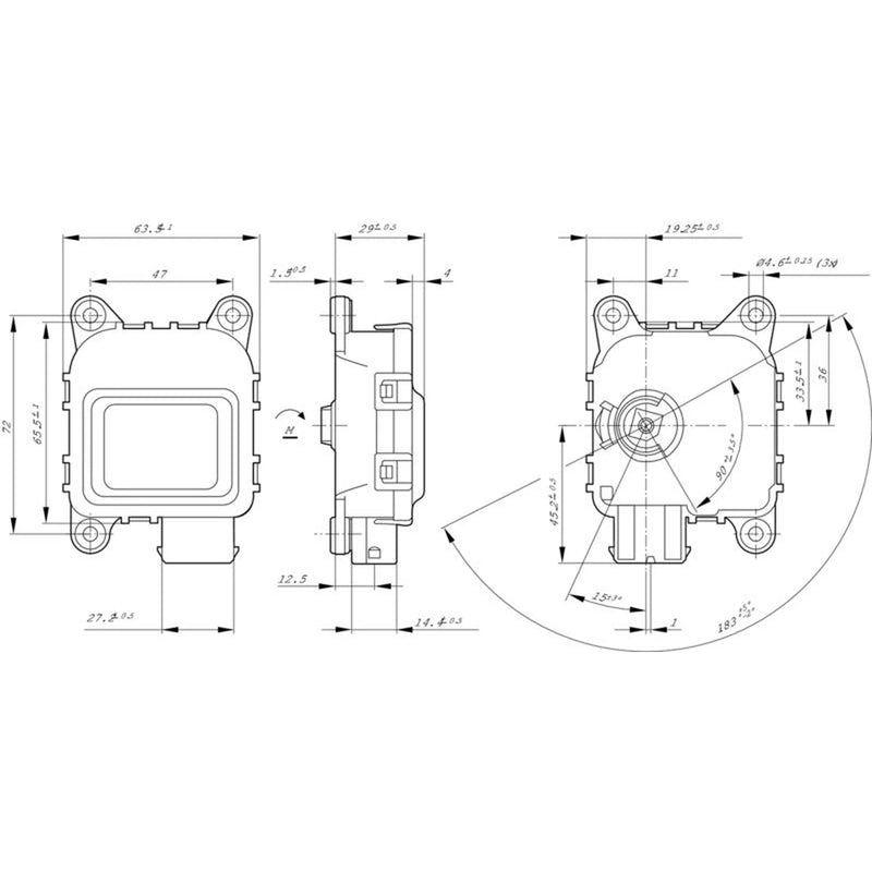 Bosch Heater Flap Actuator 0 132 801 156