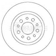 Borg & Beck 2 x Solid Rear Brake Discs BBD4359