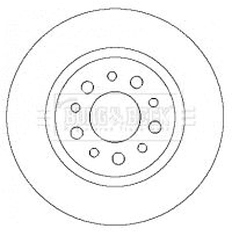 Borg & Beck 2 x Solid Rear Brake Discs BBD4359