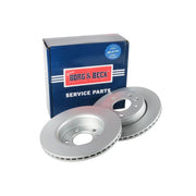 Borg & Beck 2 x Vented Rear Brake Discs BBD5509