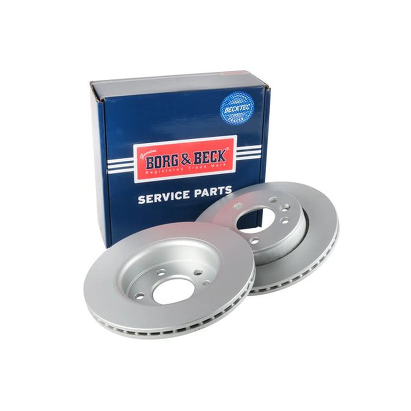 Borg & Beck 2 x Vented Rear Brake Discs BBD5509
