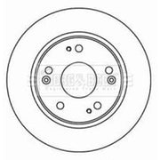 Borg & Beck 2 x Solid Rear Brake Discs BBD4598
