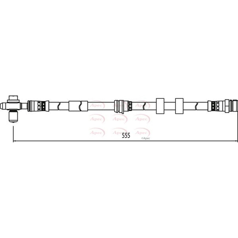 Apec Brake Hydraulic Hose Line Front HOS4135