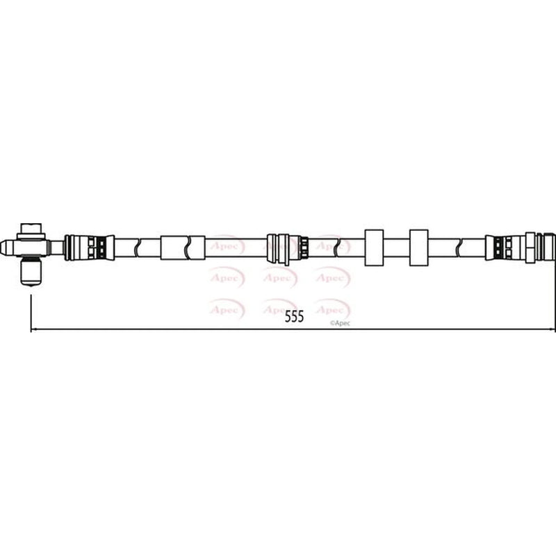 Apec Brake Hydraulic Hose Line Front HOS4135