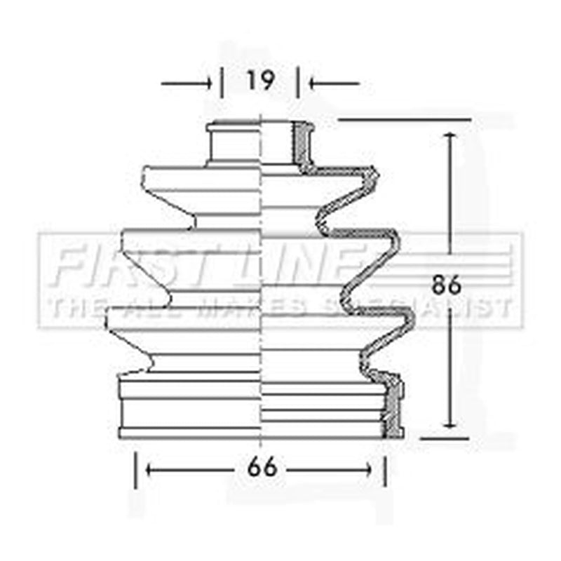 First Line Drive Shaft Bellow Kit Front Left FCB2303