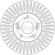 Borg & Beck 2 x Vented Front Brake Discs BBD5489