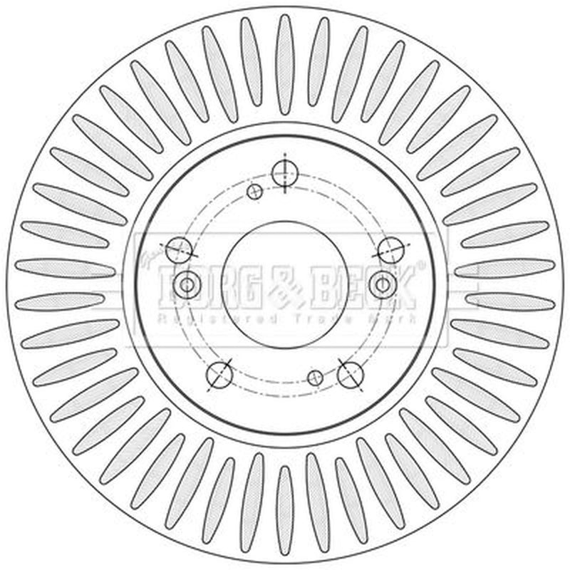 Borg & Beck 2 x Vented Front Brake Discs BBD5489