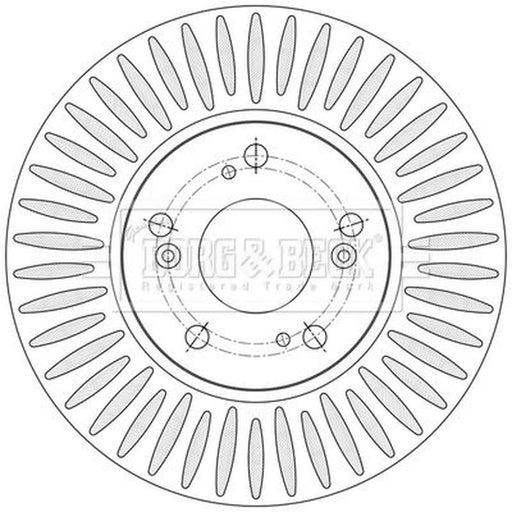 Borg & Beck 2 x Vented Front Brake Discs BBD5489