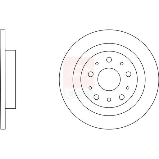 Apec 2 x Solid Rear Brake Discs SDK7008