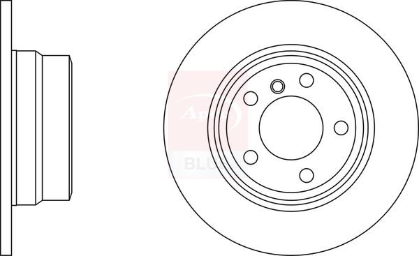 Apec 2 x Brake Disc Set Solid