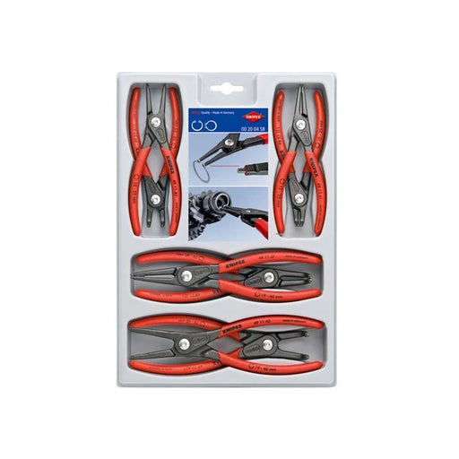 KNIPEX 00 20 04 Precision Circlip Plier Set, 8 Piece - 00 20 04 SB