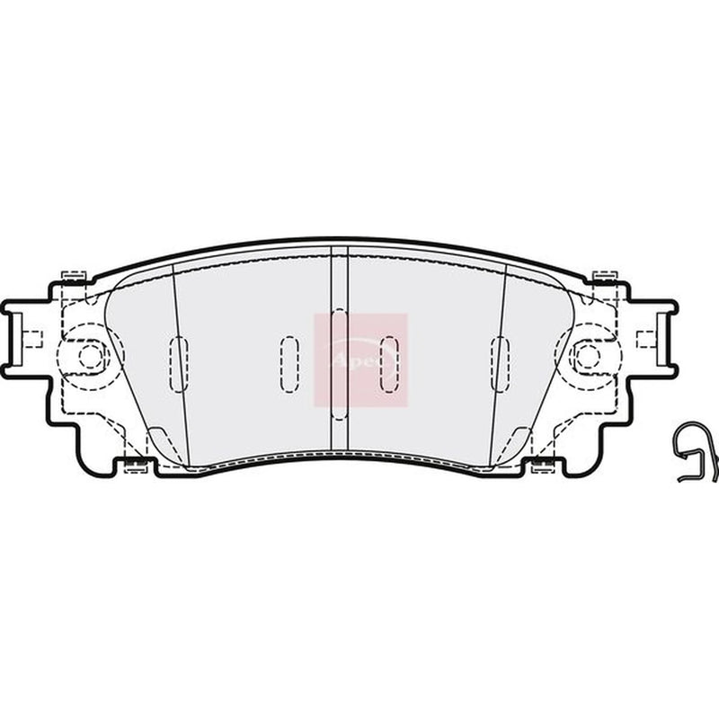 Apec Rear Brake Pad Set PAD2066