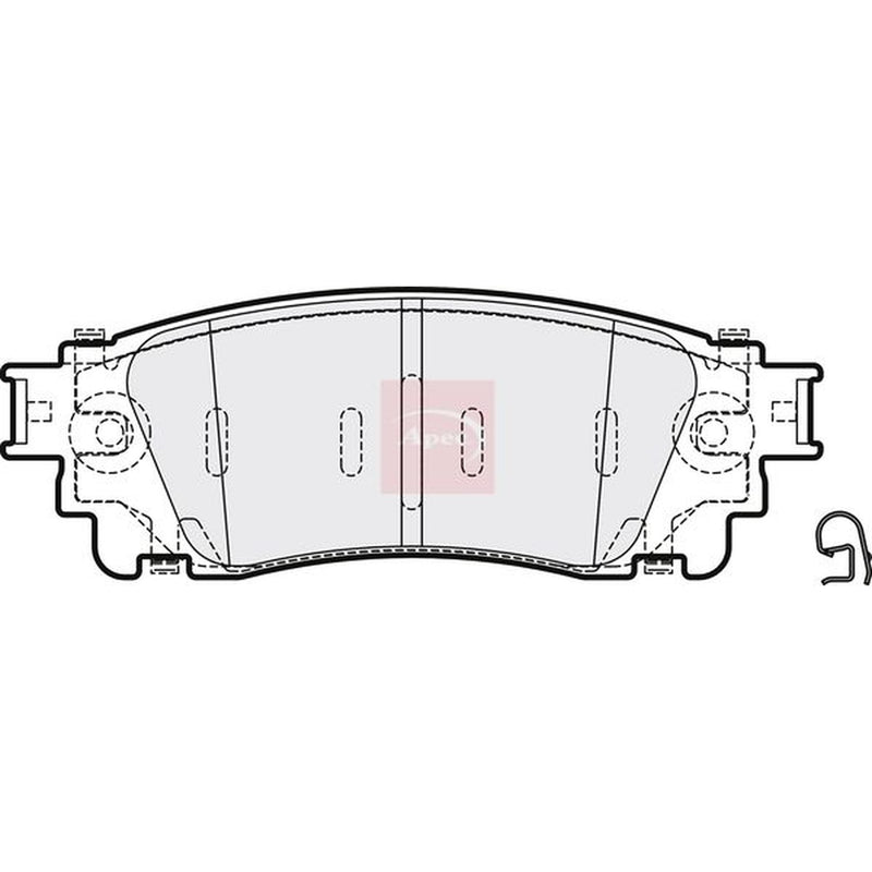 Apec Rear Brake Pad Set PAD2066