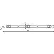 Apec Brake Hydraulic Hose Line Front Left HOS3413
