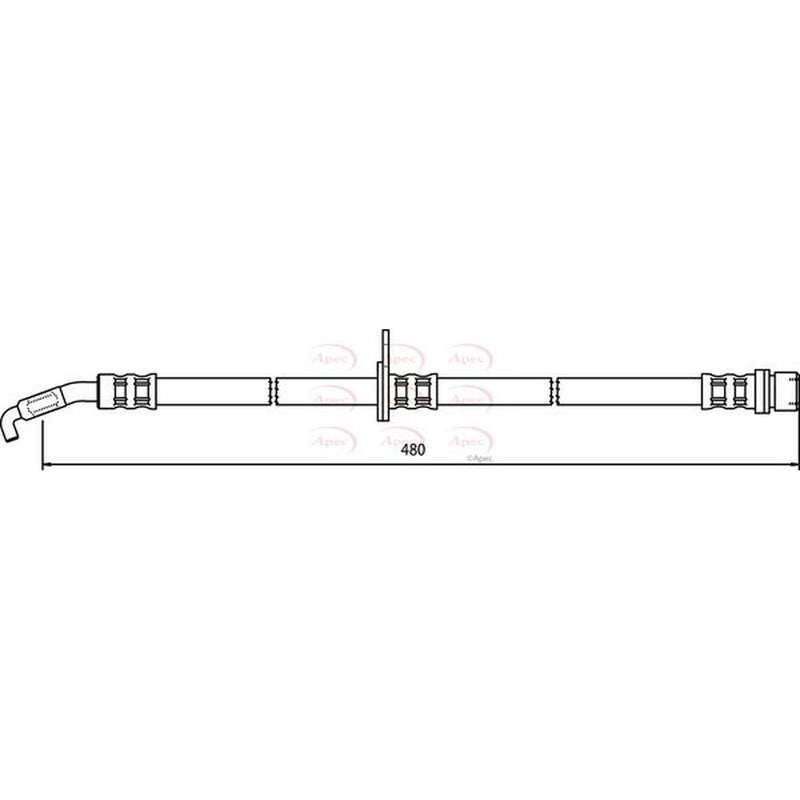 Apec Brake Hydraulic Hose Line Front Left HOS3413