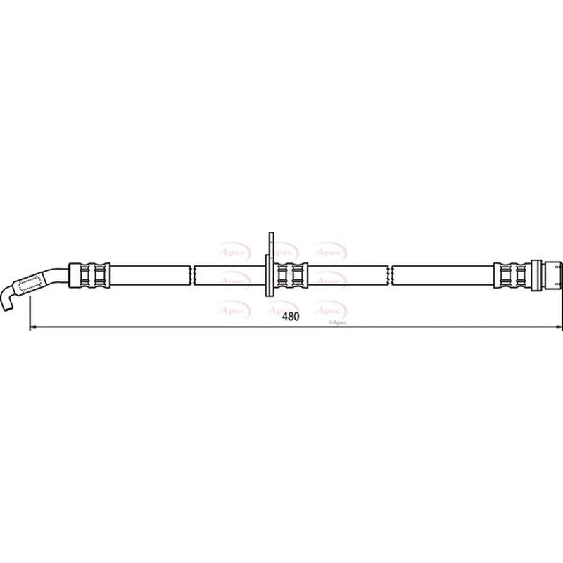 Apec Brake Hydraulic Hose Line Front Left HOS3413