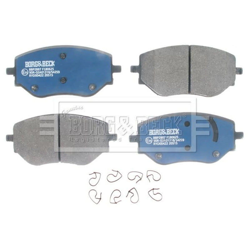 Borg & Beck 4 x Front Brake Pad Set BBP2887