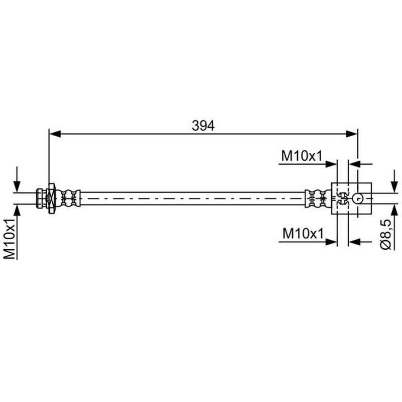 Bosch Brake Hydraulic Hose Line Rear 1 987 481 818