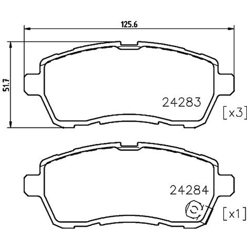 DON Front Brake Pad Set PCP1954