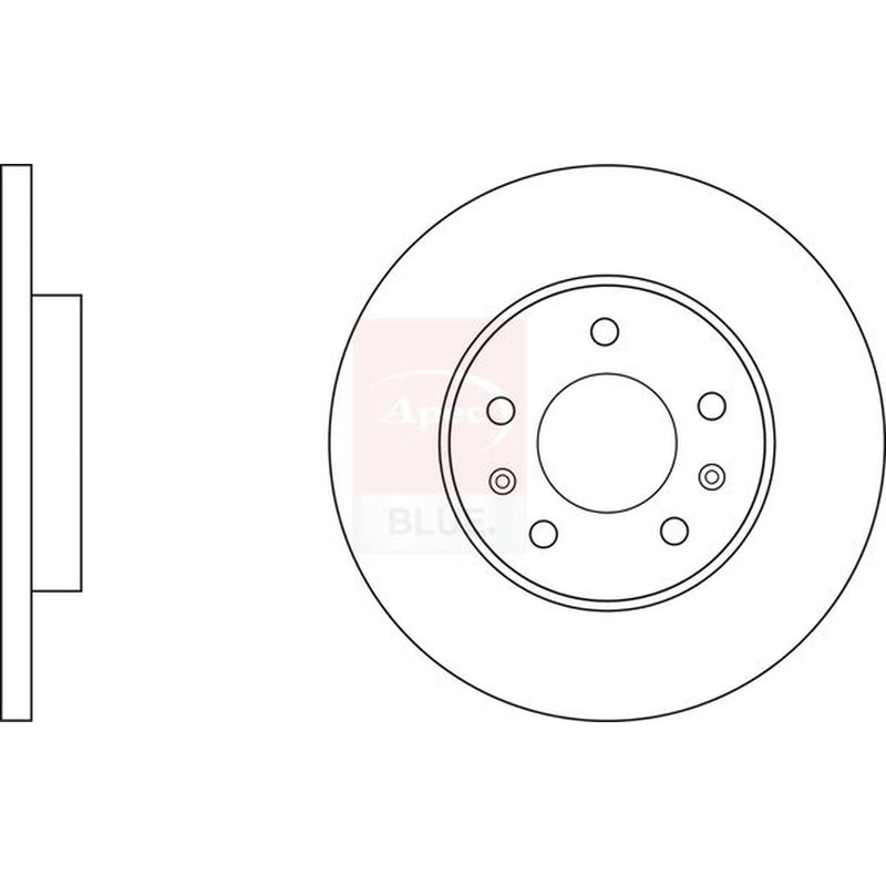 Apec 2 x Solid Rear Brake Discs SDK6798