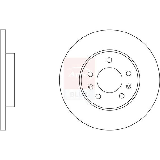 Apec 2 x Solid Rear Brake Discs SDK6798