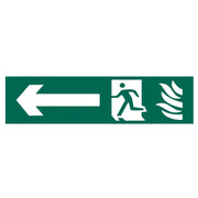 Scan Running Man Arrow Left - PVC Sign 200 x 50mm - 5201