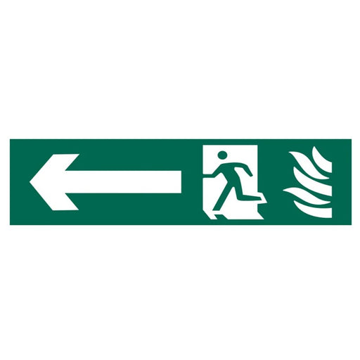 Scan Running Man Arrow Left - PVC Sign 200 x 50mm - 5201