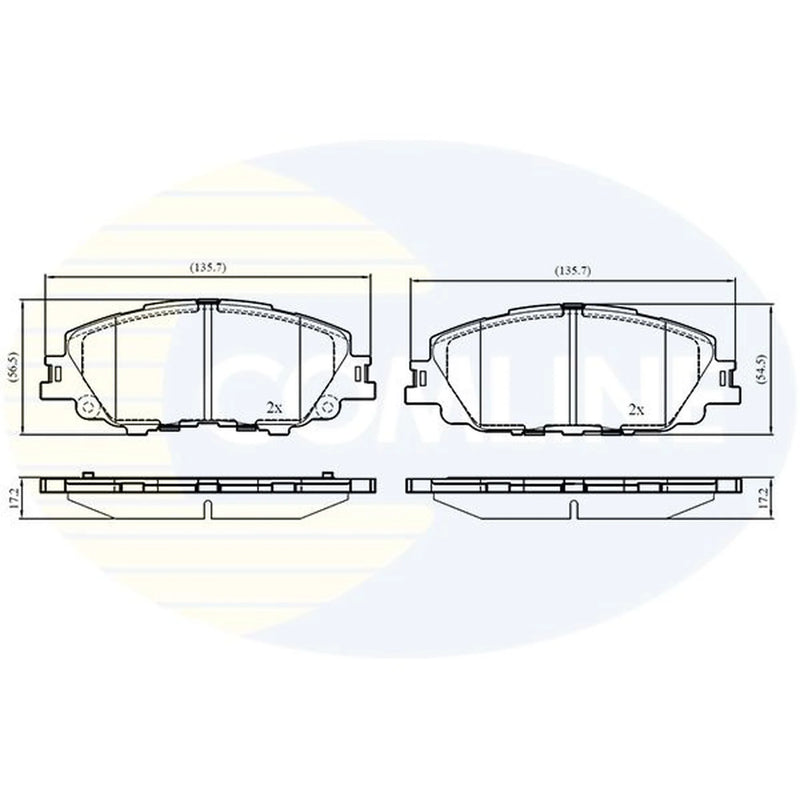 Comline 4 x Front Brake Pad Set CBP03300