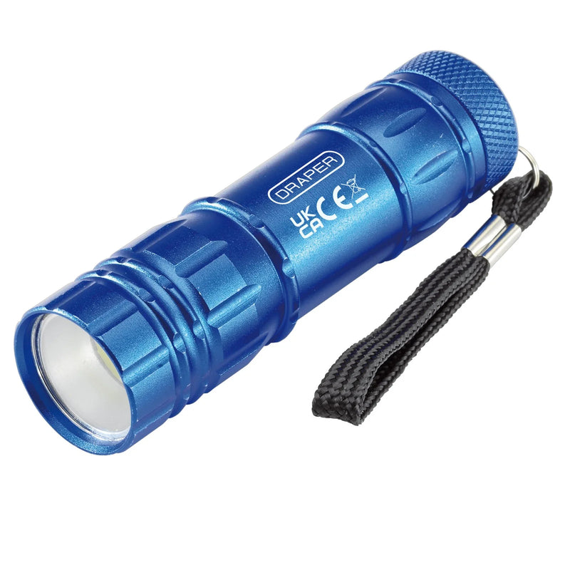 Draper Hand Torch COB LED 3W 85 Lumens with Batteries